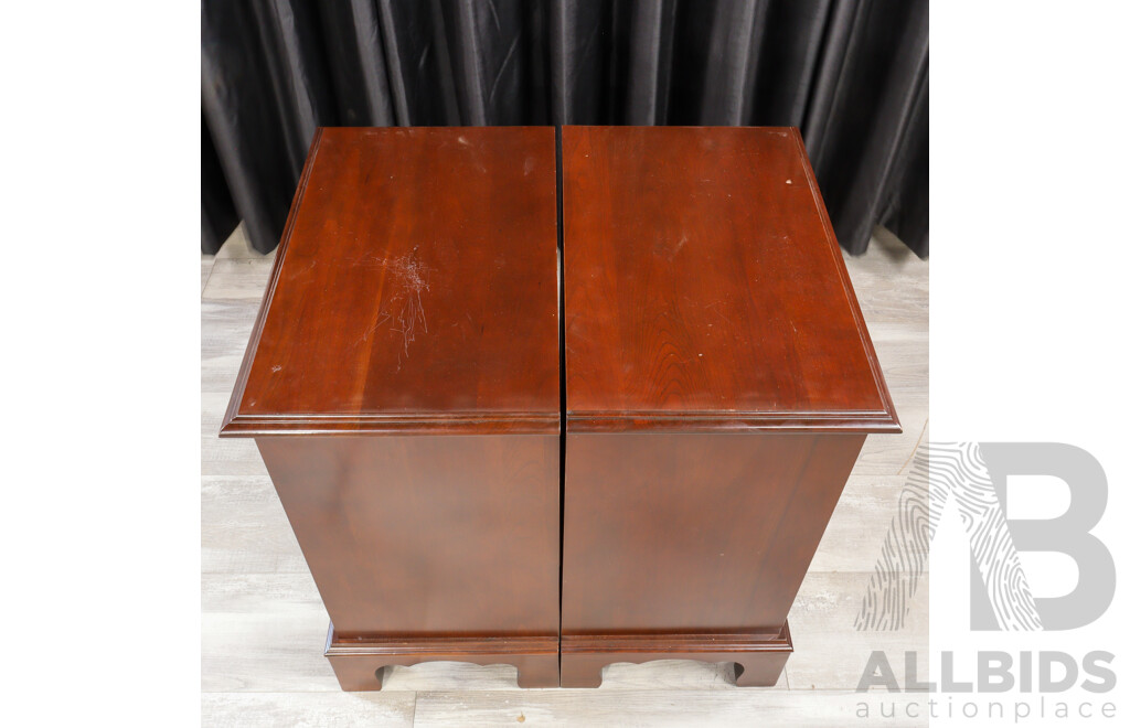 Pair of Mahogany Four Drawer Bedside Chests by Harden Furniture