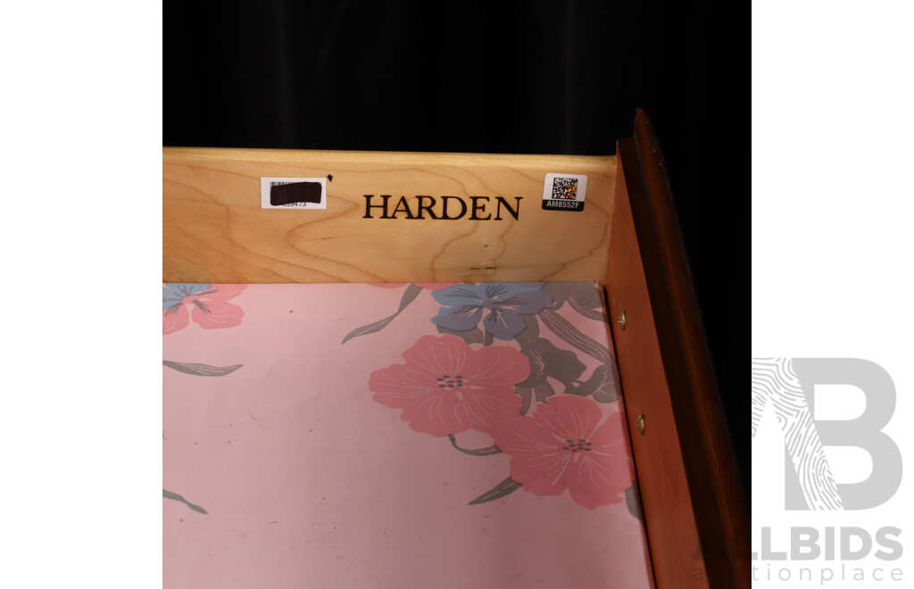 Pair of Mahogany Four Drawer Bedside Chests by Harden Furniture