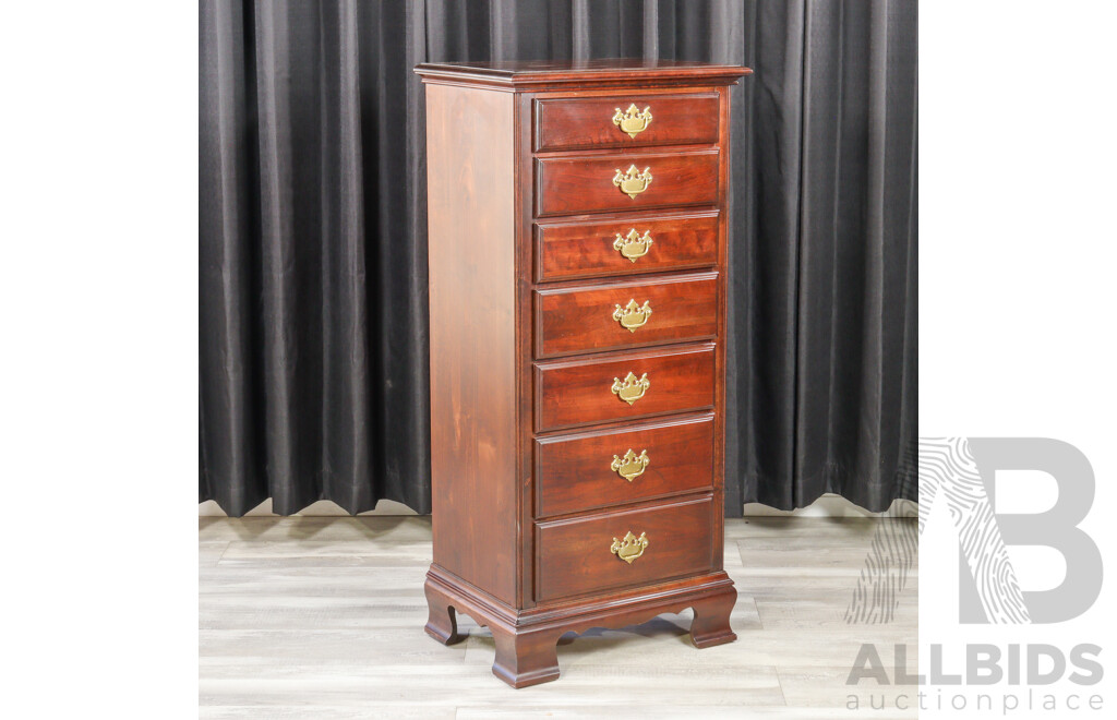 Mahogany Ingere Chest with Seven Graduating Drawers by Kincaid Furniture for La-Z-Boy