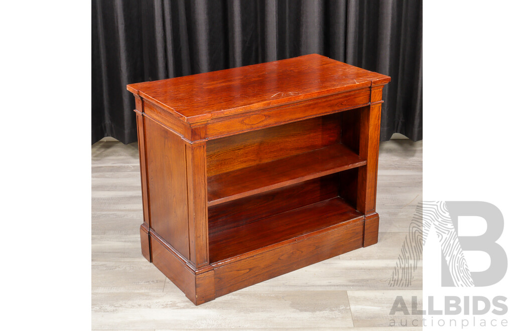Victorian Style Mahogany Double Sided Open Bookcase