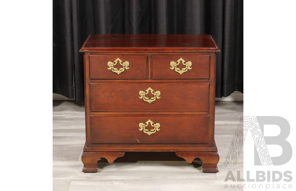 Mahogany Three Drawer Bedside Chest by Drexel
