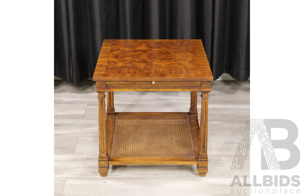 Timber Two Tier Side Table with Book Slide by Drexel Heritage