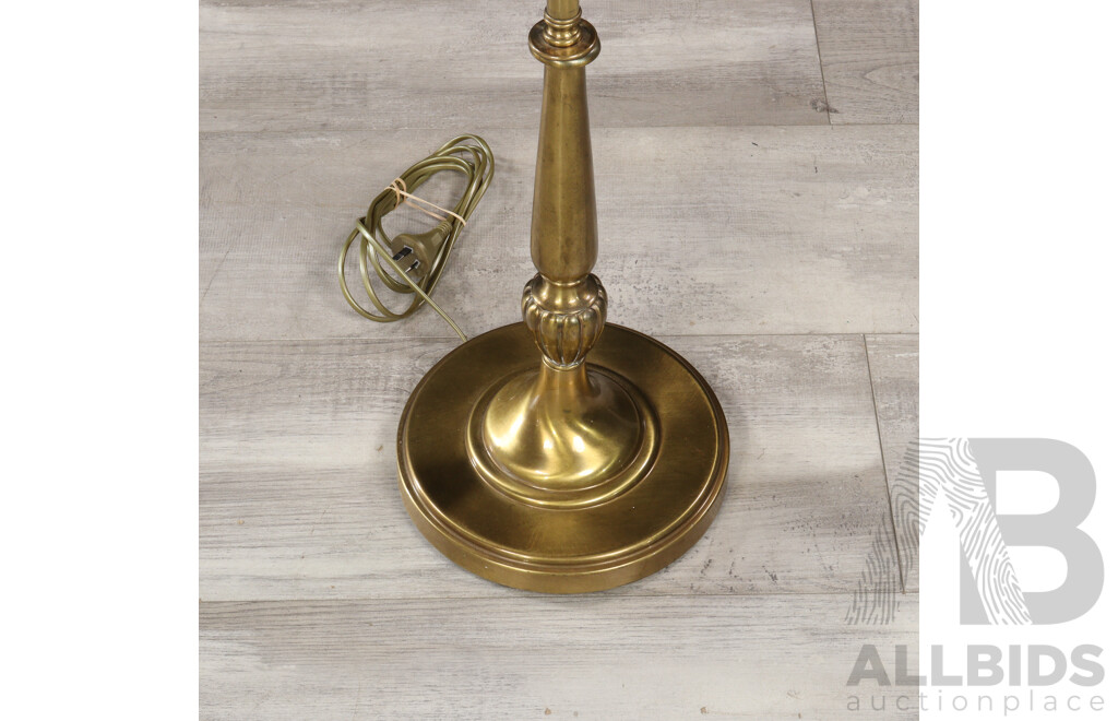 Turned Brass Floor Lamp