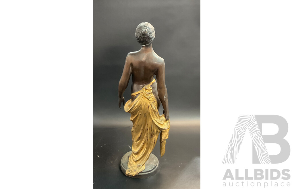 Adolf Brutt Reproduction Art Deco Female Nude Bronze Figure
