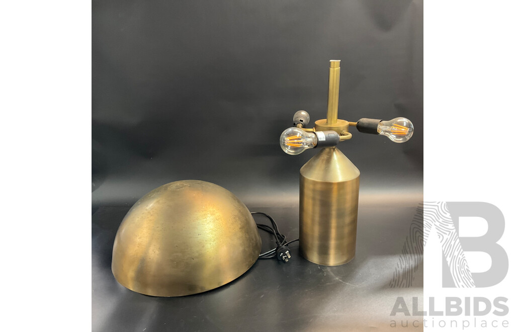 Mushroom Brass Table Lamp
