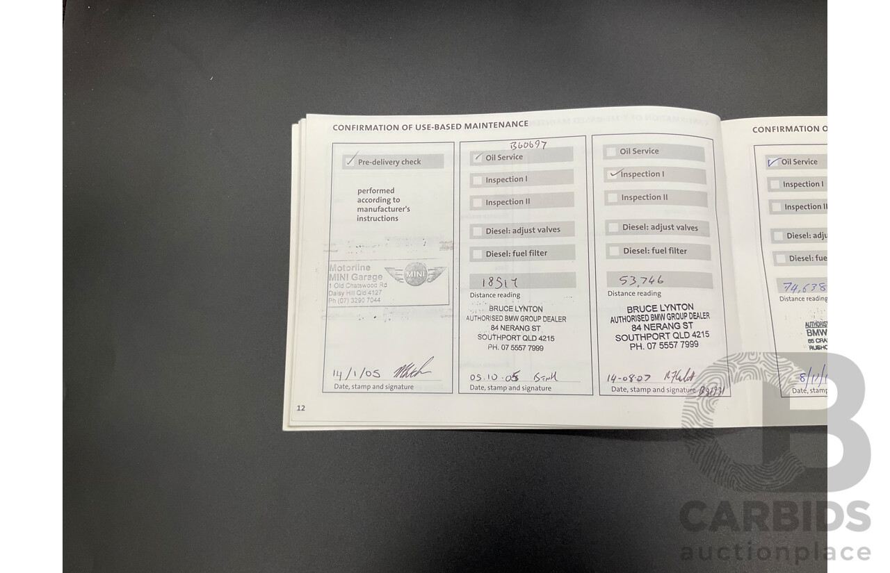 1/2005 Mini Cooper R50 2d Hatchback Pepper White 1.6L