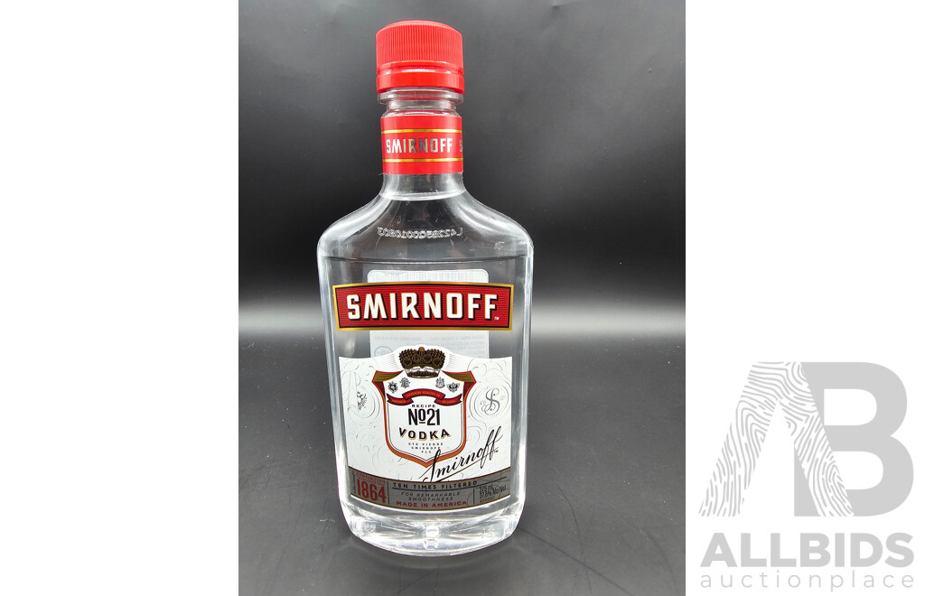 Malibu White Rum 700ml and Smirnoff Vodka 375ml