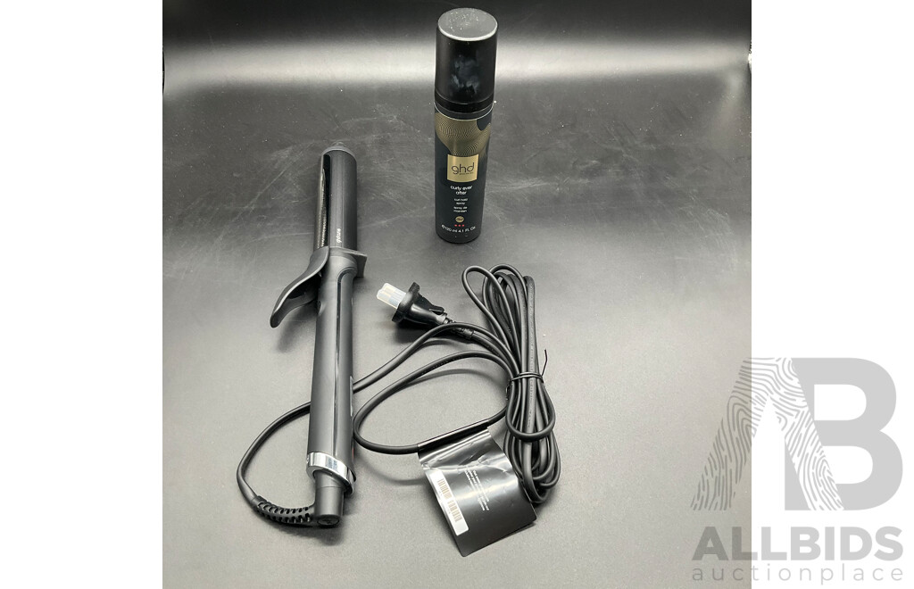 GHD CLT322 CURVE Soft Curl Curling Wand & Curly Ever After Spray