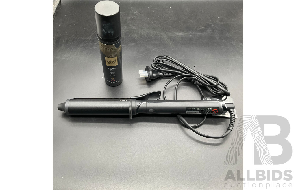 GHD CLT322 CURVE Soft Curl Curling Wand & Curly Ever After Spray