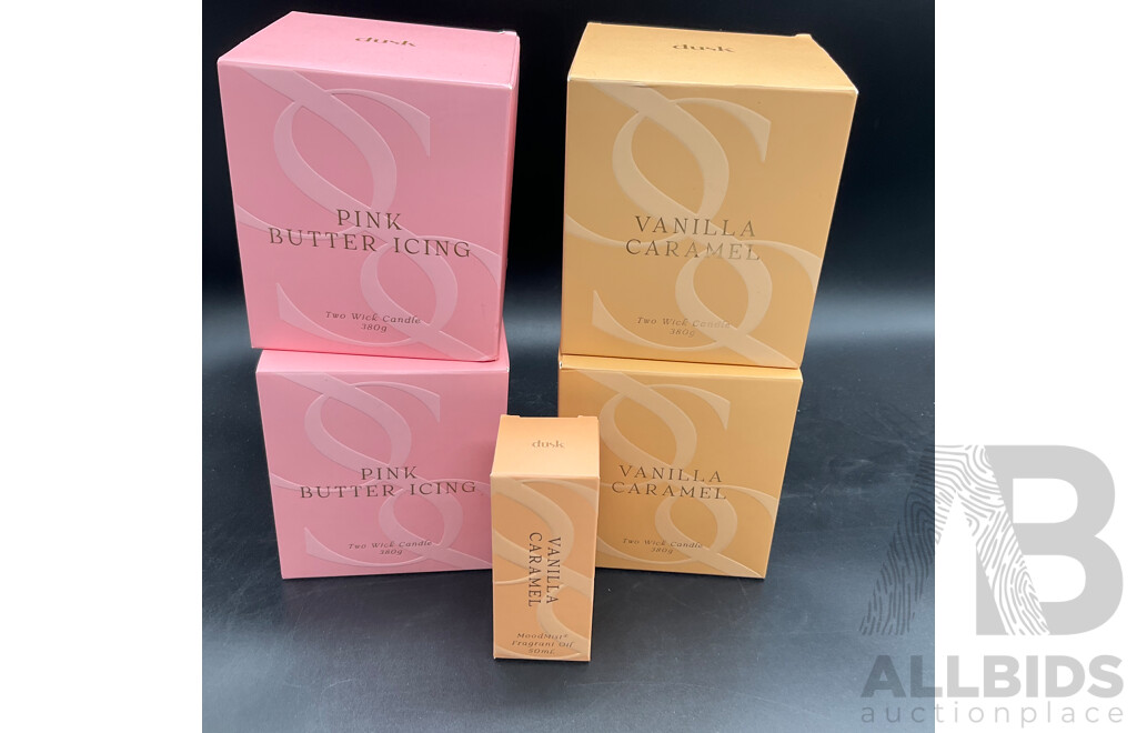 Dusk Pink Butter Icing & Vanilla Caramel Candles & Fragrant Oil & Instax Mini Instant Film 10 Sheets X5 Packs