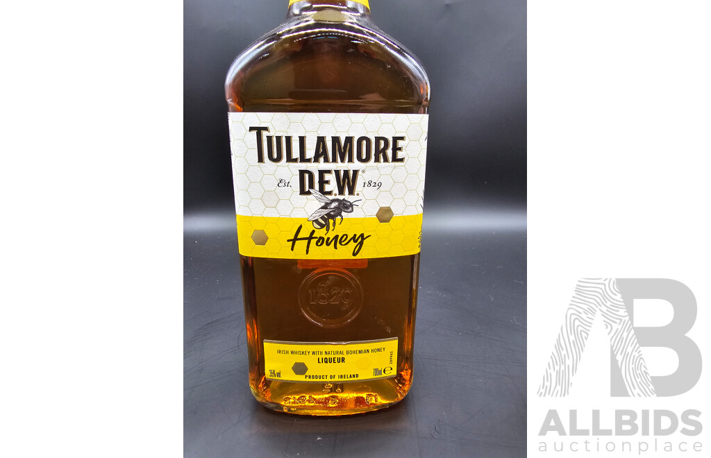 Tullamore Dew Honey Liqueur 700ml X2 and Jim Beam 700ml