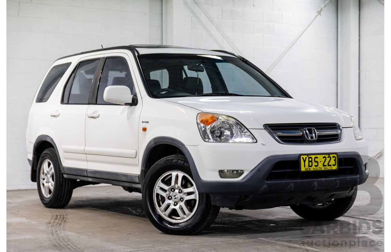 8/2002 Honda CR-V (4x4) MY02 4d Wagon Taffeta White 2.4L