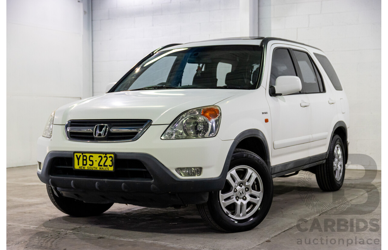 8/2002 Honda CR-V (4x4) MY02 4d Wagon Taffeta White 2.4L