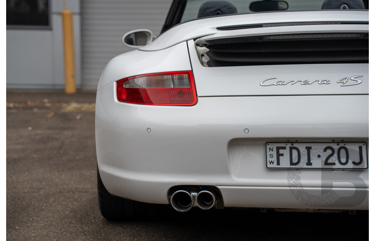 2007 Porsche 911 Carrera 4 S 997 (AWD) 2d Cabriolet Carrara White 3.8L - 12/13 Personal Import
