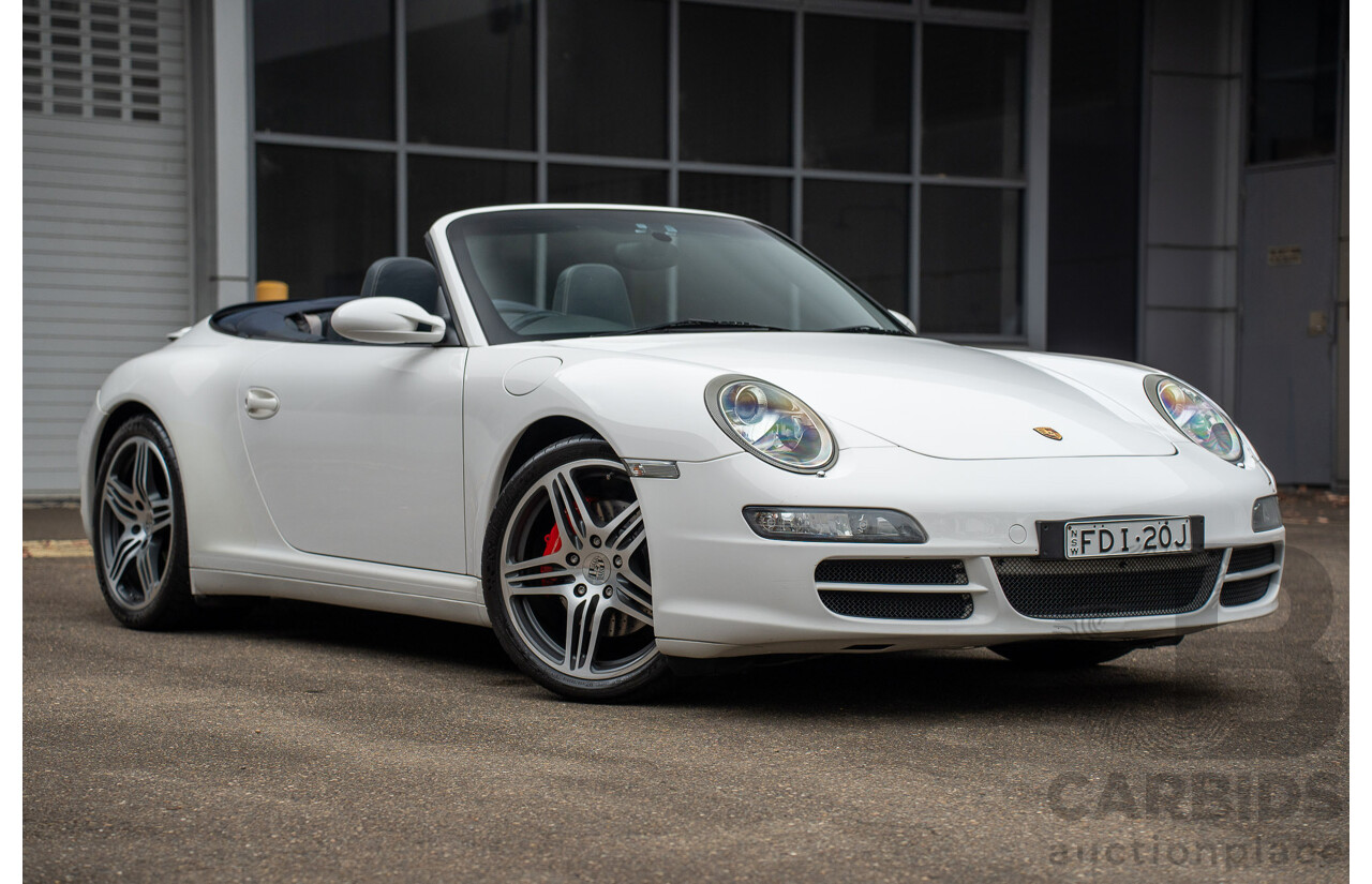 2007 Porsche 911 Carrera 4 S 997 (AWD) 2d Cabriolet Carrara White 3.8L - 12/13 Personal Import