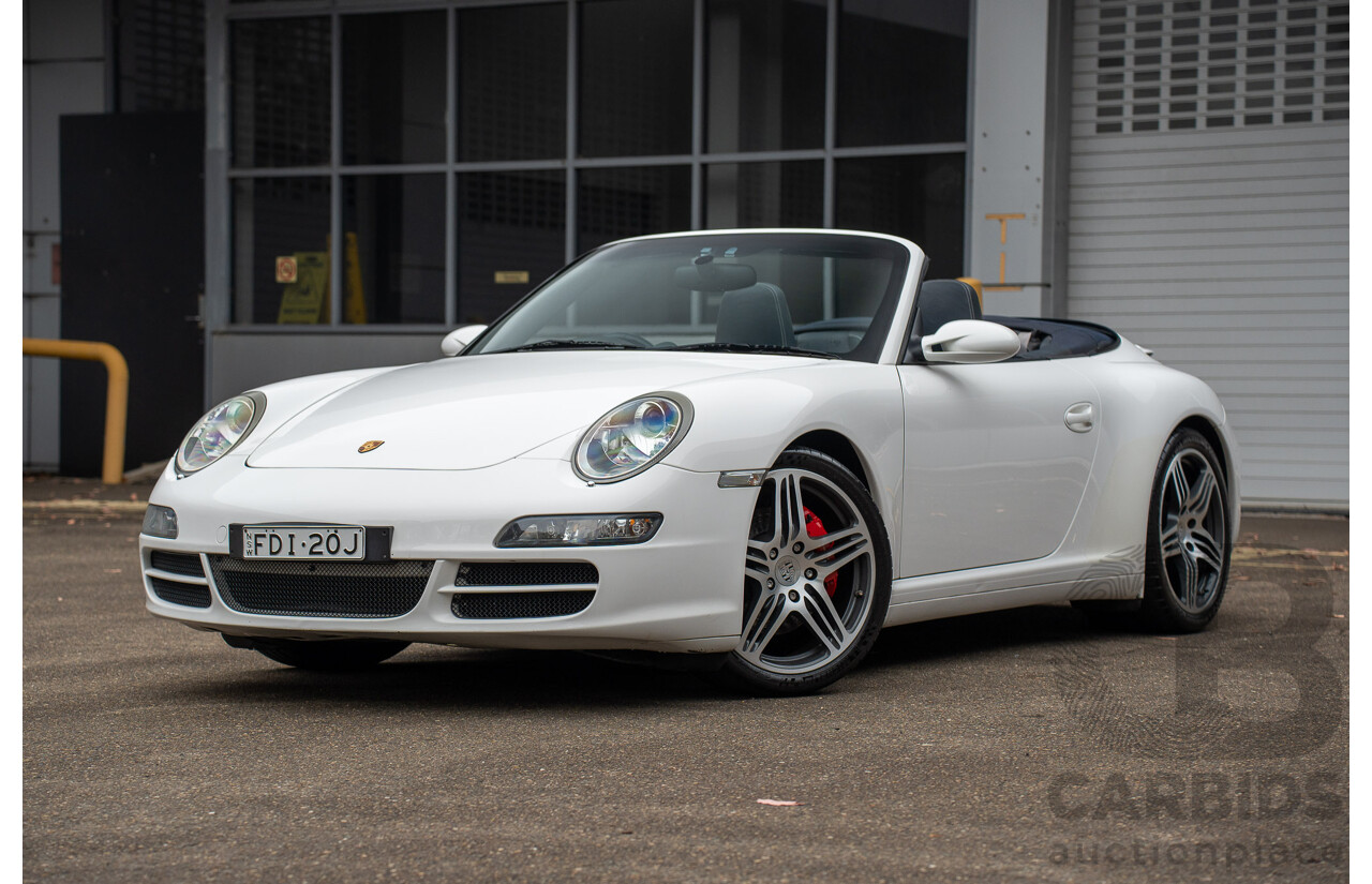 2007 Porsche 911 Carrera 4 S 997 (AWD) 2d Cabriolet Carrara White 3.8L - 12/13 Personal Import