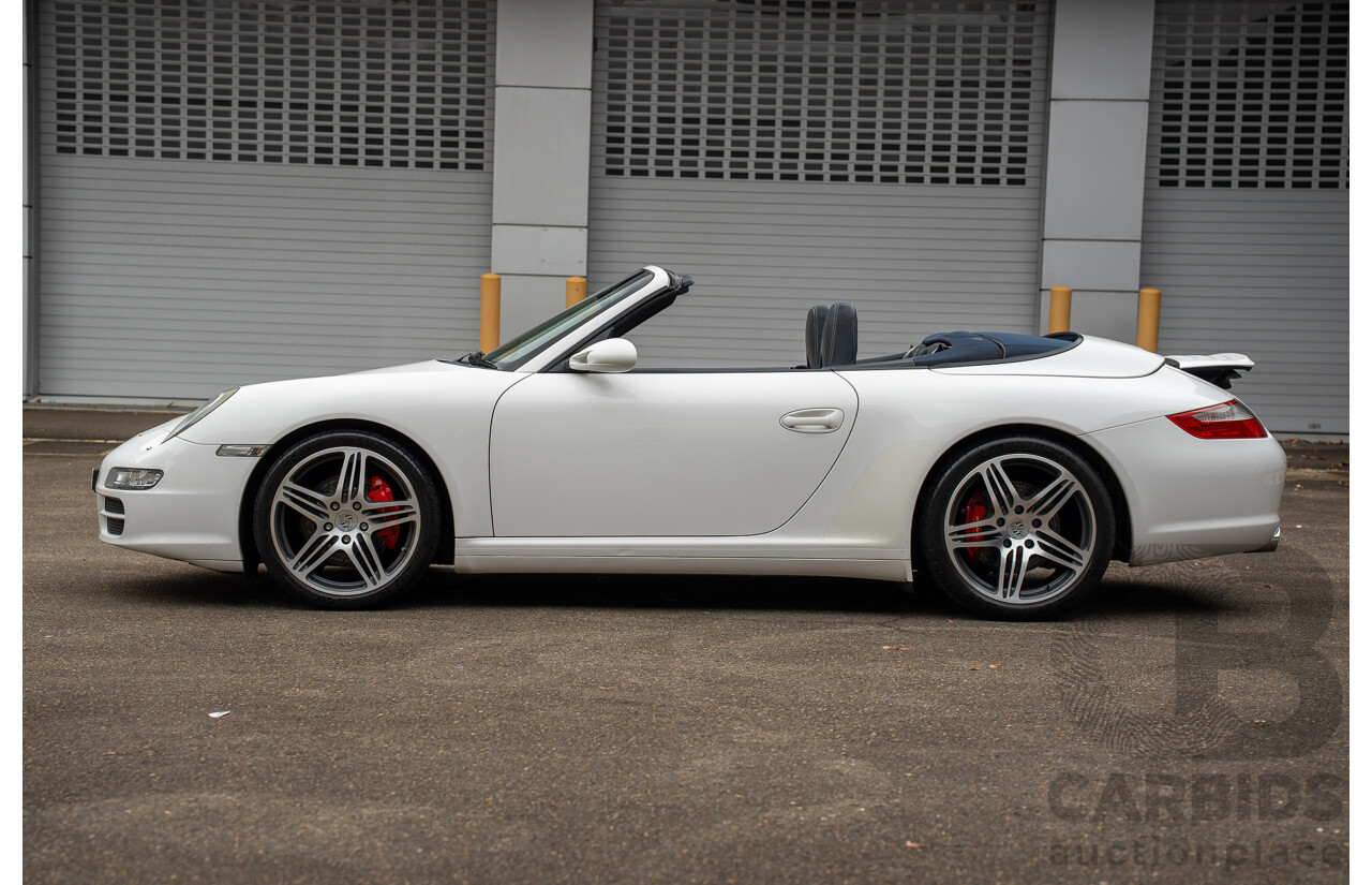 2007 Porsche 911 Carrera 4 S 997 (AWD) 2d Cabriolet Carrara White 3.8L - 12/13 Personal Import