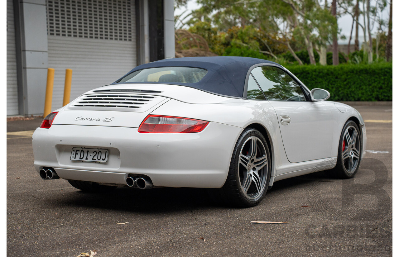 2007 Porsche 911 Carrera 4 S 997 (AWD) 2d Cabriolet Carrara White 3.8L - 12/13 Personal Import