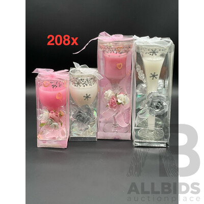 Decorative Scented Candle in Glass - Lot of 208