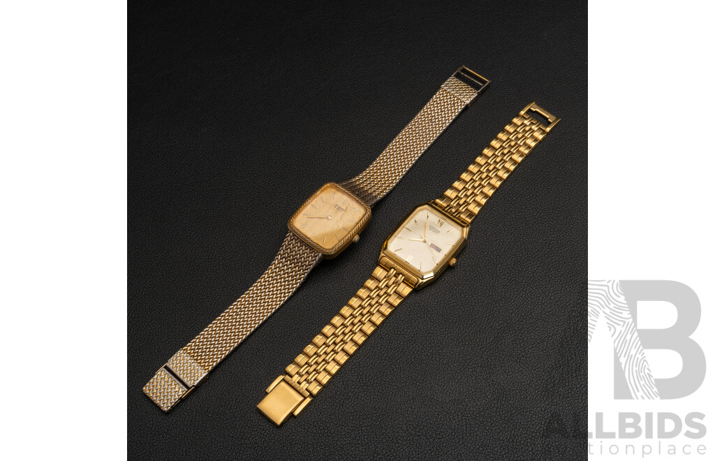 Citizen Quartz 1000-S63863 & Seiko Quartz 8620-5090 Vintage Watches