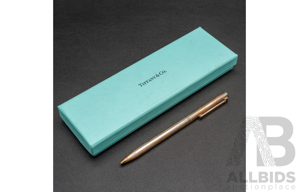 Tiffany & Co. Sterling Silver Pen with Original Presentation Box, 20.80 Grams