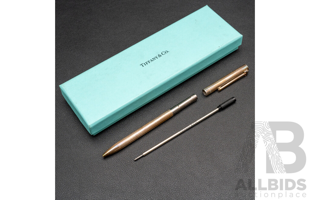 Tiffany & Co. Sterling Silver Pen with Original Presentation Box, 20.80 Grams