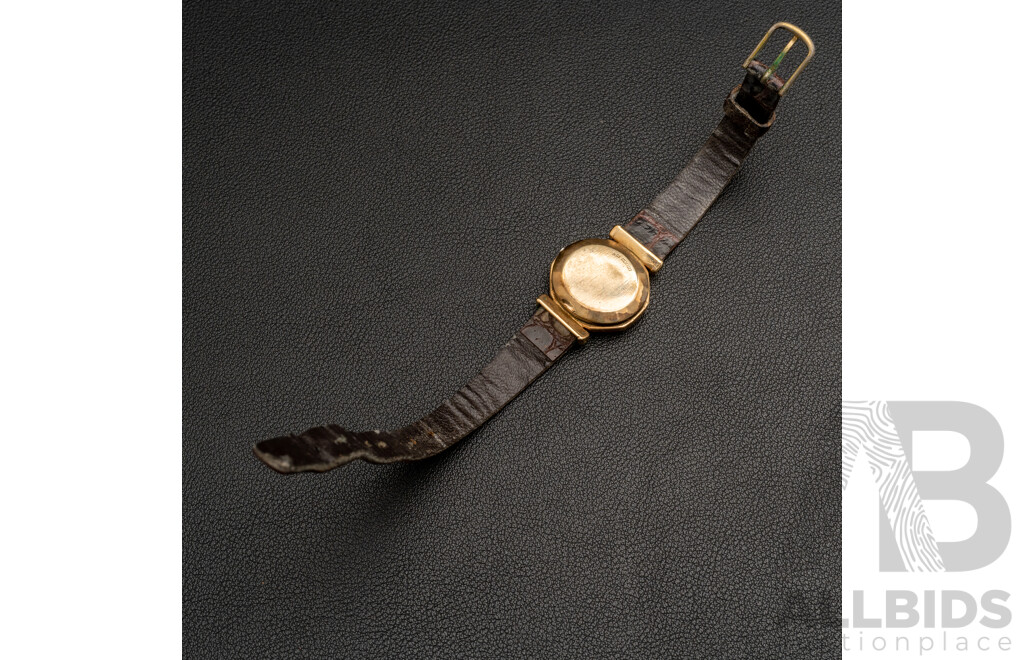 Omega De Ville Quartz Vintage Ladies Watch, Missing Crown, 10K Gold Filled, 591 005