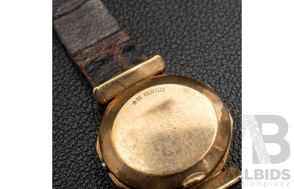 Omega De Ville Quartz Vintage Ladies Watch, Missing Crown, 10K Gold Filled, 591 005