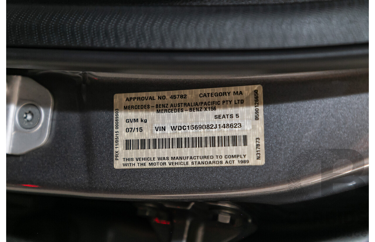 Mercedes-Benz GLA200 CDI AMG Pack X156 MY15 4D Wagon Mountain Grey Metallic Turbo Diesel 2.1L