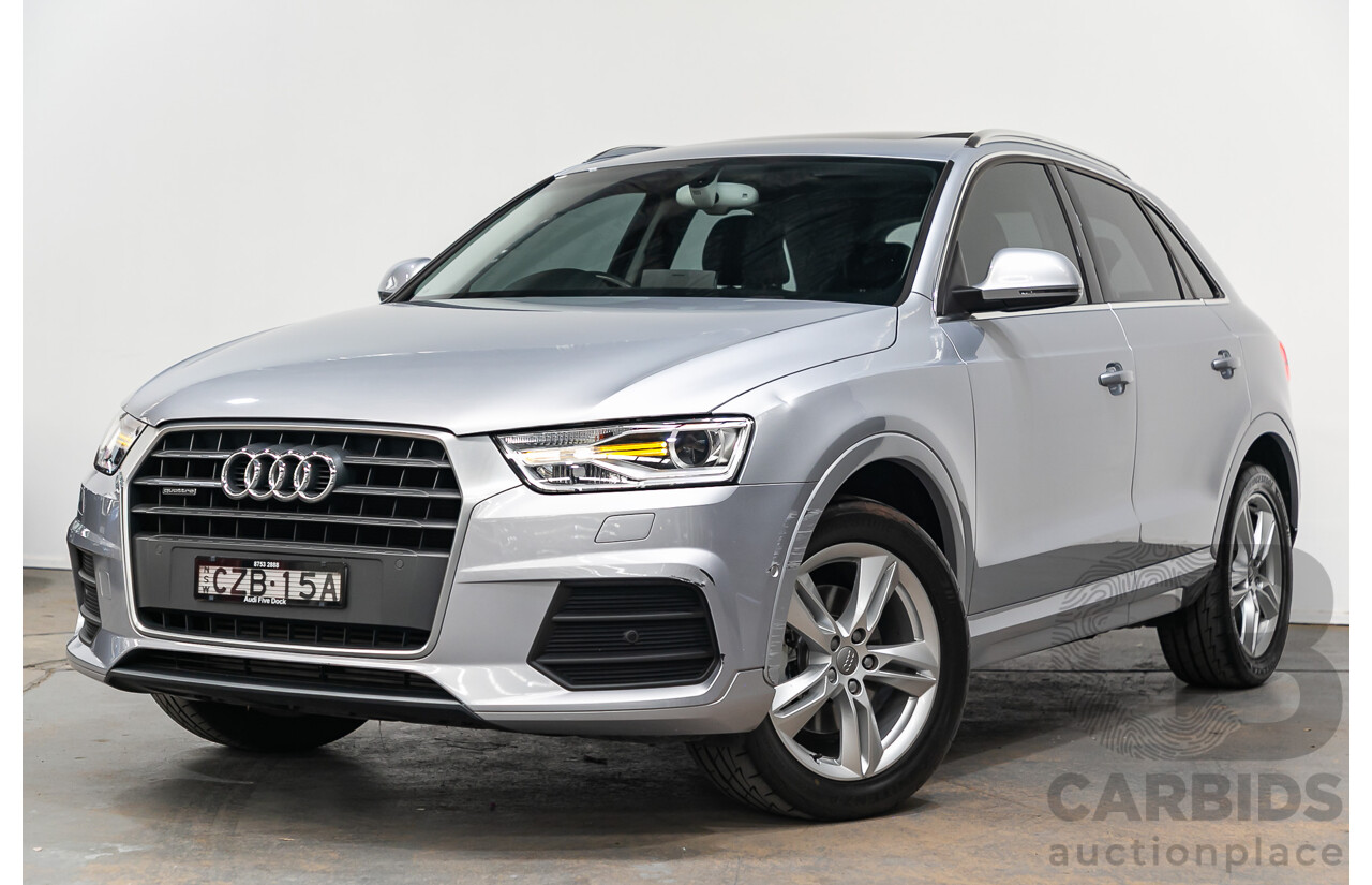 5/2015 Audi Q3 2.0 TFSI SPORT QUATTRO (132kW) AWD 8U MY16 4D Wagon Florett Silver Metallic Turbo 2.0L