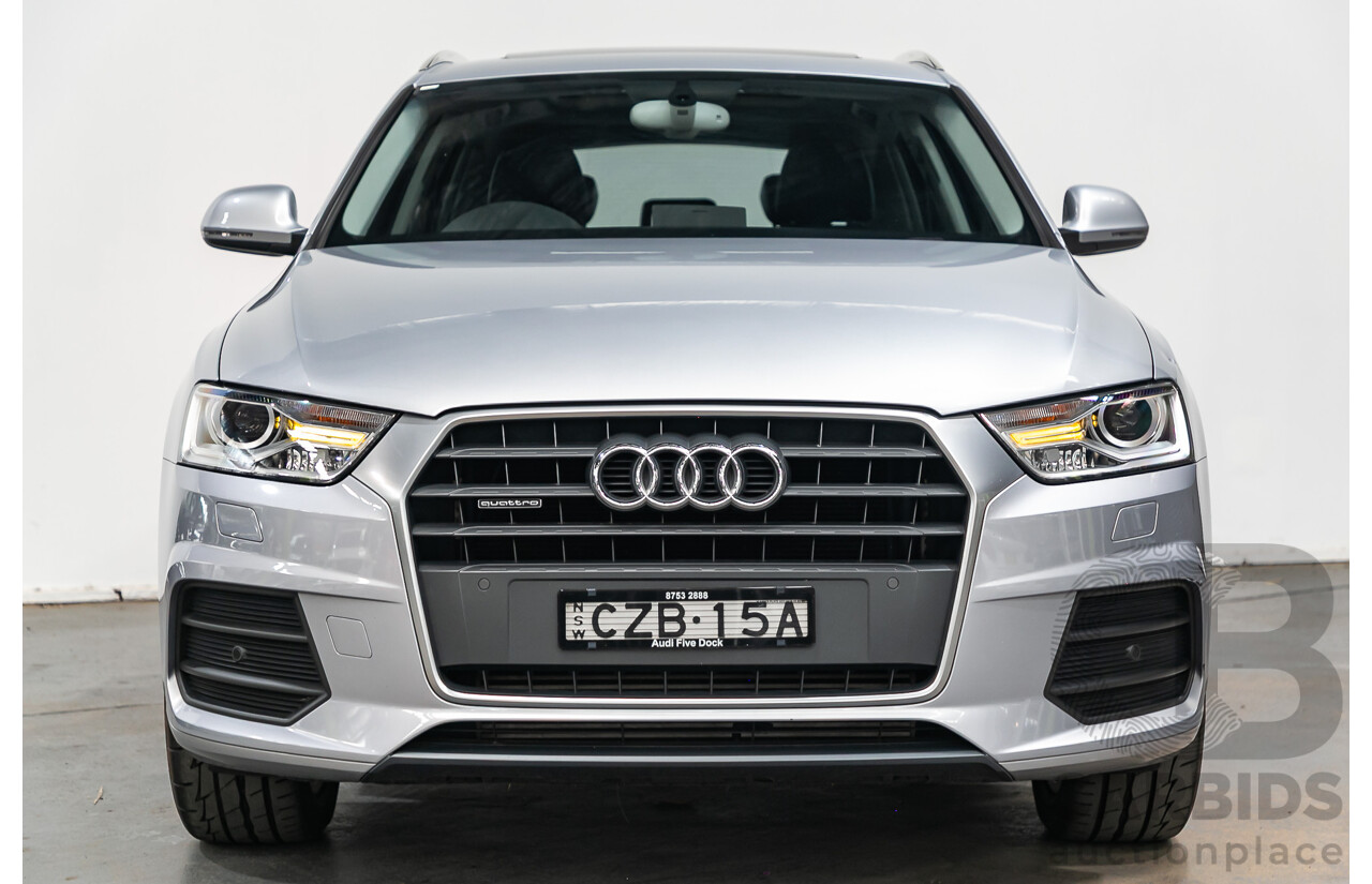 5/2015 Audi Q3 2.0 TFSI SPORT QUATTRO (132kW) AWD 8U MY16 4D Wagon Florett Silver Metallic Turbo 2.0L