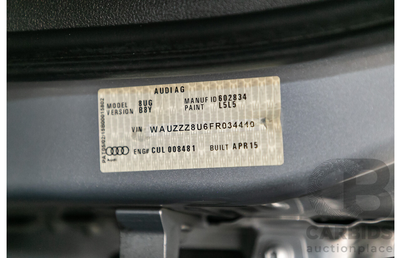 5/2015 Audi Q3 2.0 TFSI SPORT QUATTRO (132kW) AWD 8U MY16 4D Wagon Florett Silver Metallic Turbo 2.0L