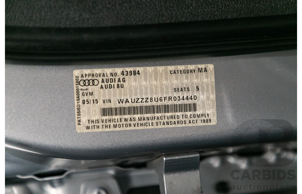 5/2015 Audi Q3 2.0 TFSI SPORT QUATTRO (132kW) AWD 8U MY16 4D Wagon Florett Silver Metallic Turbo 2.0L