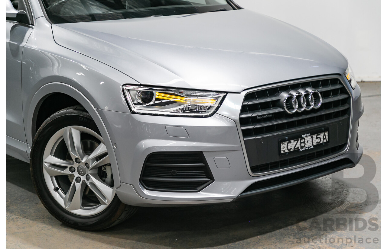 5/2015 Audi Q3 2.0 TFSI SPORT QUATTRO (132kW) AWD 8U MY16 4D Wagon Florett Silver Metallic Turbo 2.0L