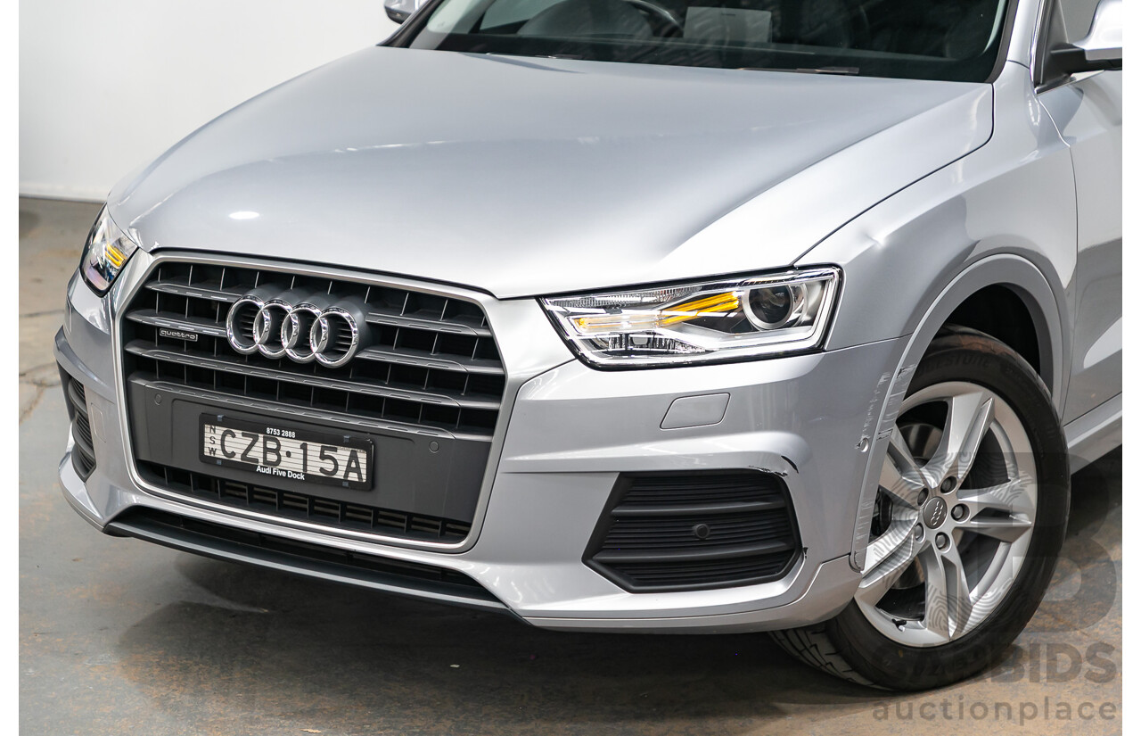 5/2015 Audi Q3 2.0 TFSI SPORT QUATTRO (132kW) AWD 8U MY16 4D Wagon Florett Silver Metallic Turbo 2.0L