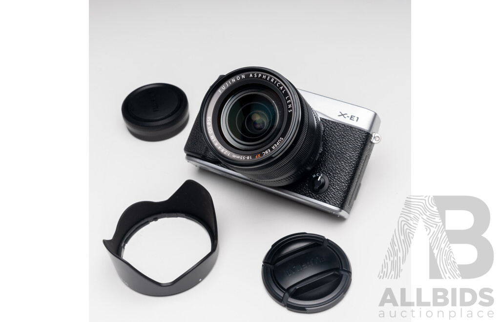 FujiFilm X-E1 Digital Camera with Fujinon Aspherical Super EBC XF 18–55mm F/2.8–4 Lens and Charger, with Canon PowerShot G11 Digital Camera with Leather Case and Charger