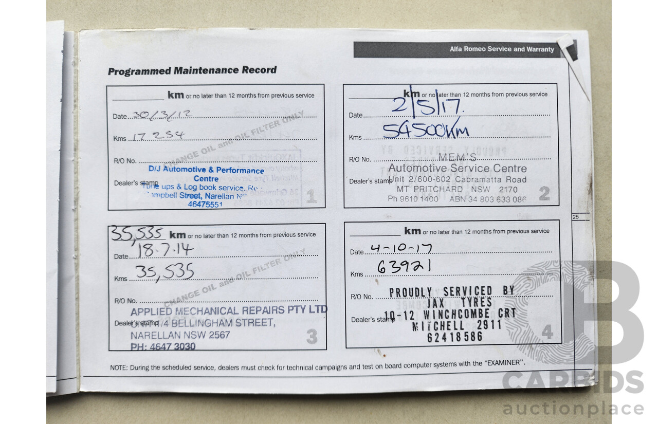 5/2010 Alfa Romeo 159 2.2 JTS MY09 4d Sedan Black 2.2L