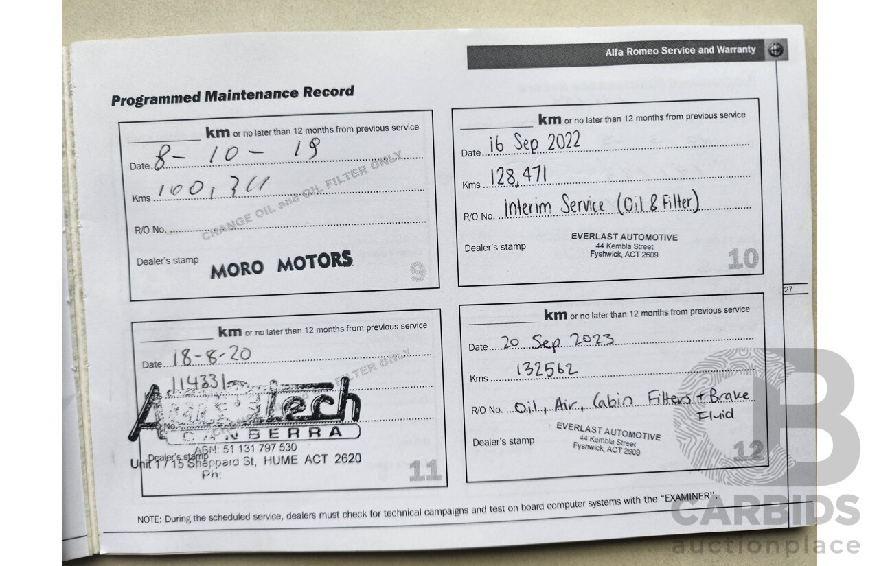 5/2010 Alfa Romeo 159 2.2 JTS MY09 4d Sedan Black 2.2L