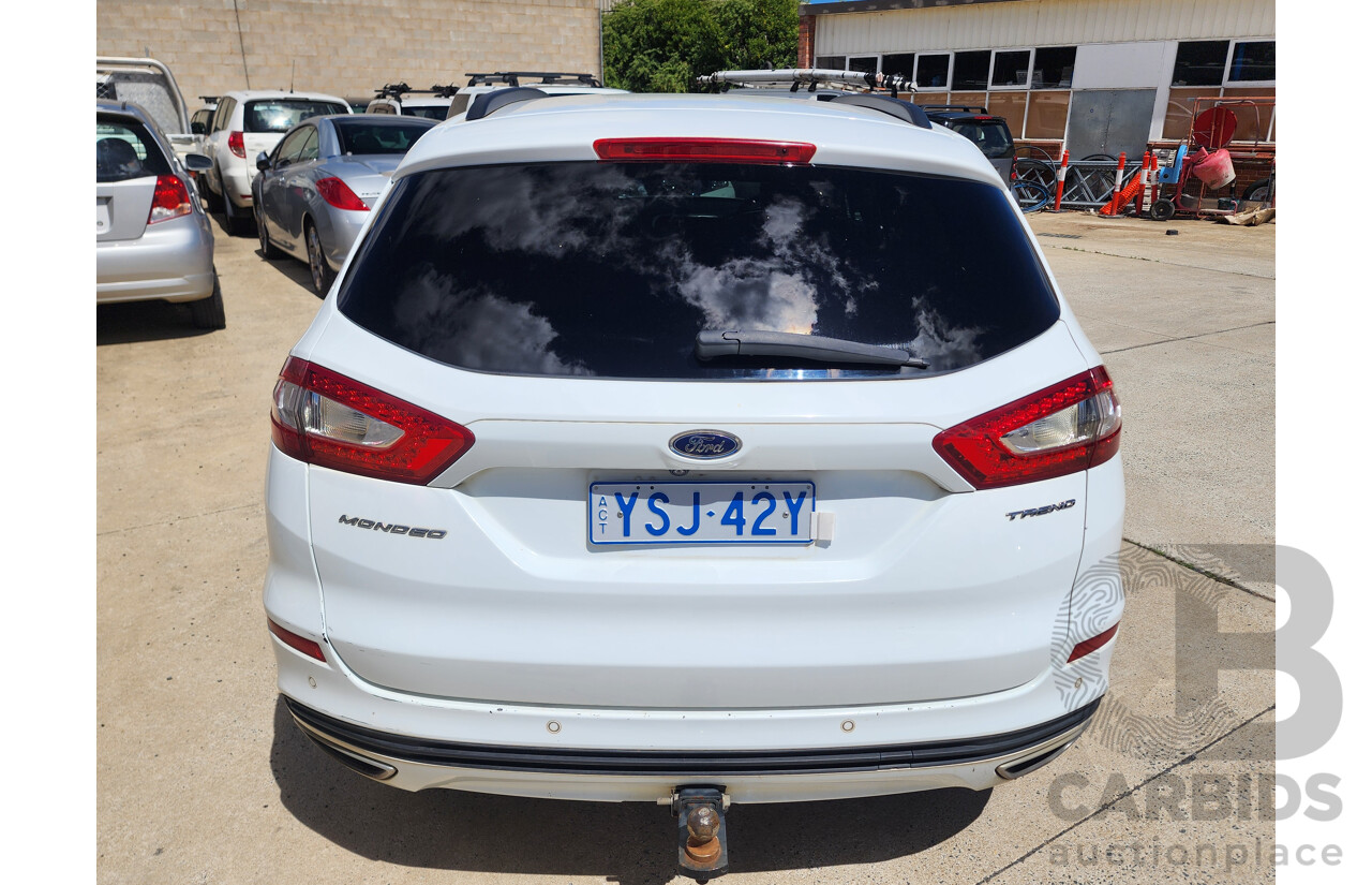 1/2017 Ford Mondeo Trend TDCi MD 4d Wagon White 2.0L