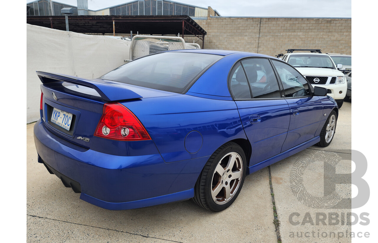 4/2006 Holden Commodore SV6 VZ MY06 4d Sedan Blue 3.6L