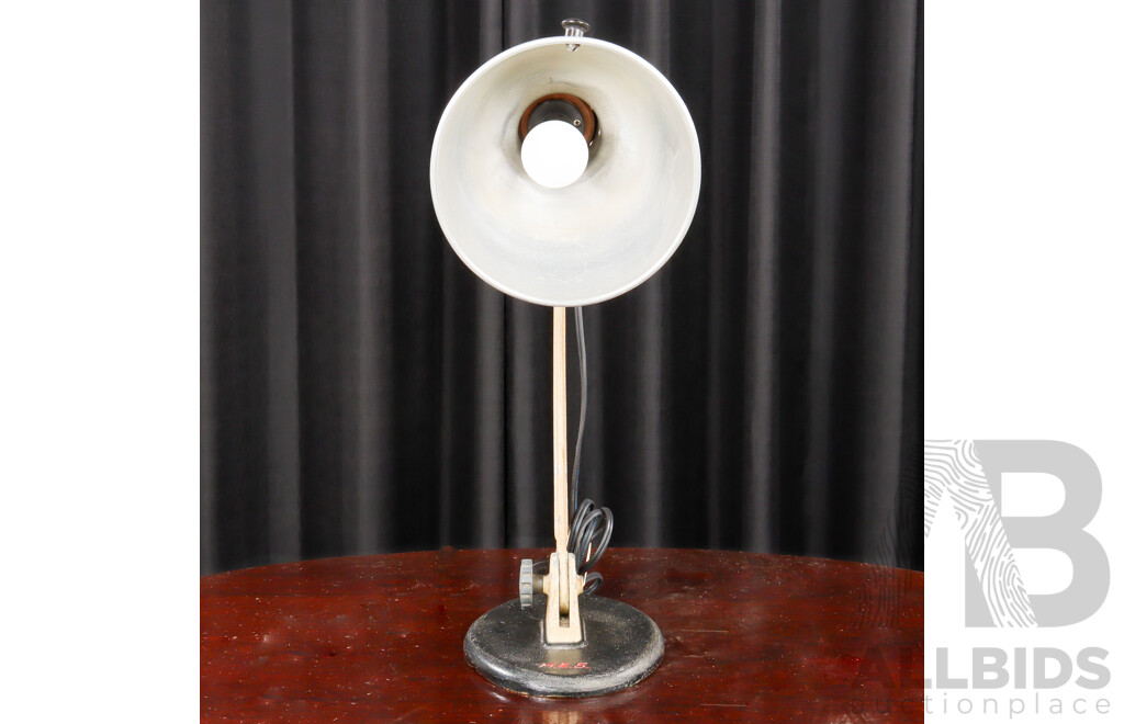 Metal Framed Industrial Desk Lamp by Medical Equipment Services