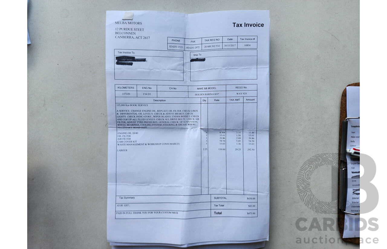 9/2007 Holden Barina  TK MY07 3d Hatchback Silver 1.6L