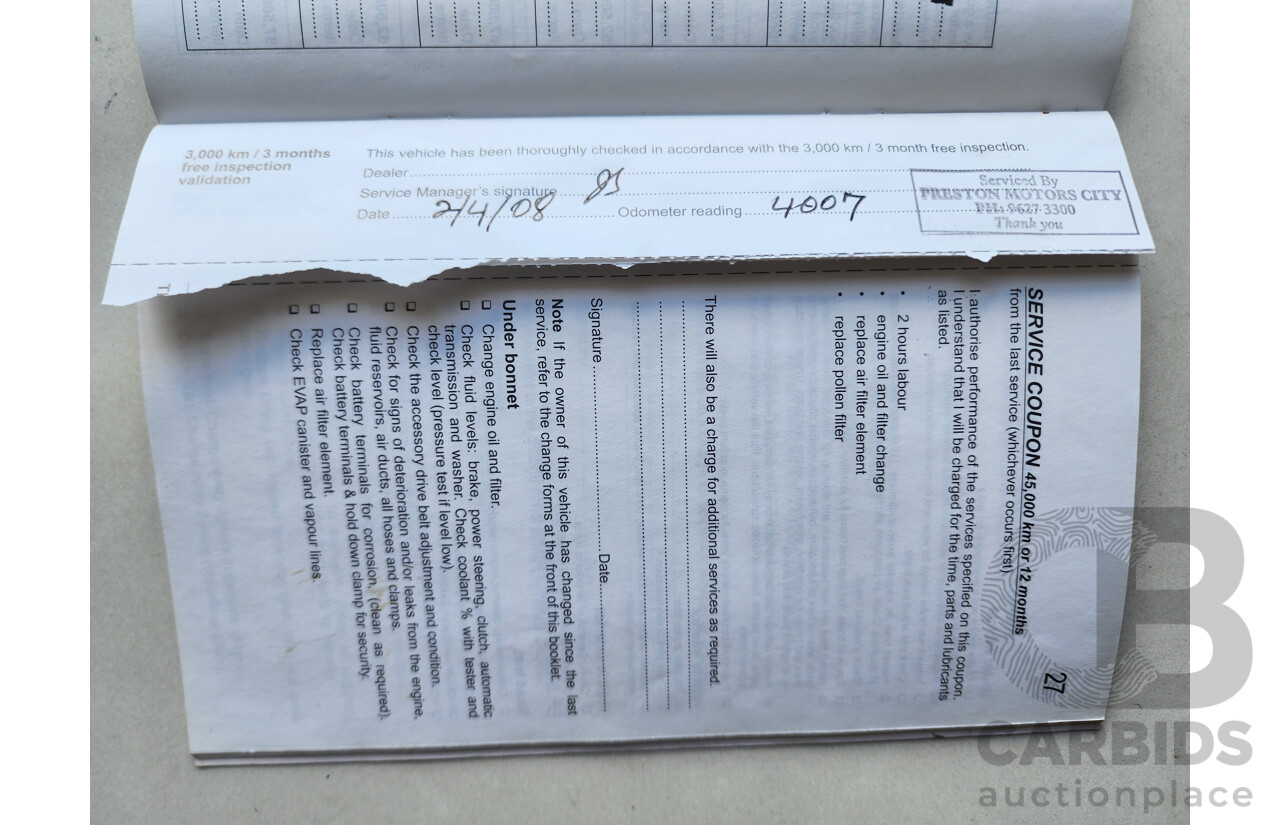 9/2007 Holden Barina  TK MY07 3d Hatchback Silver 1.6L