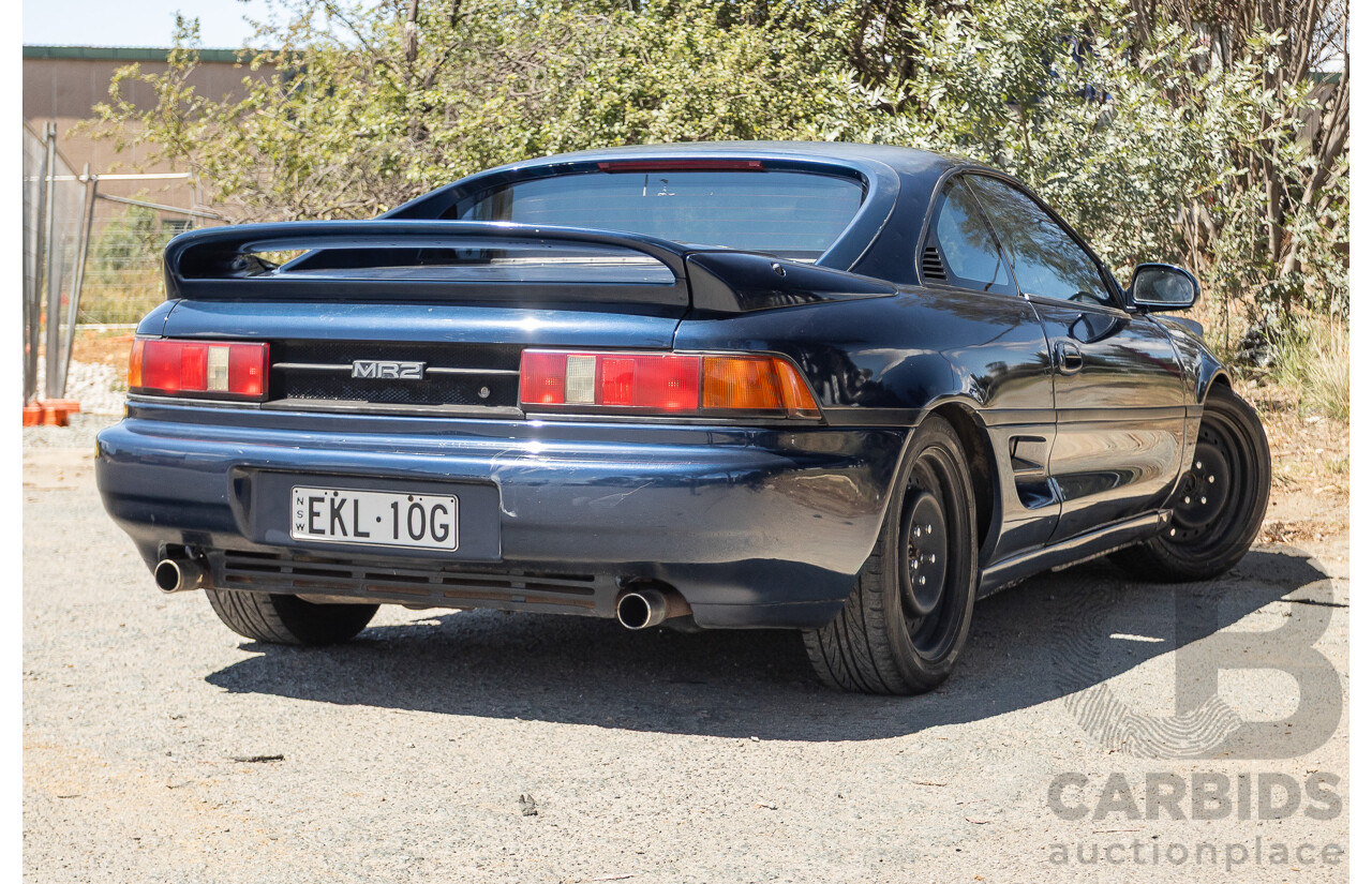 8/1990 Toyota MR2 RWD 2D Targa Coupe Blue 2.0L