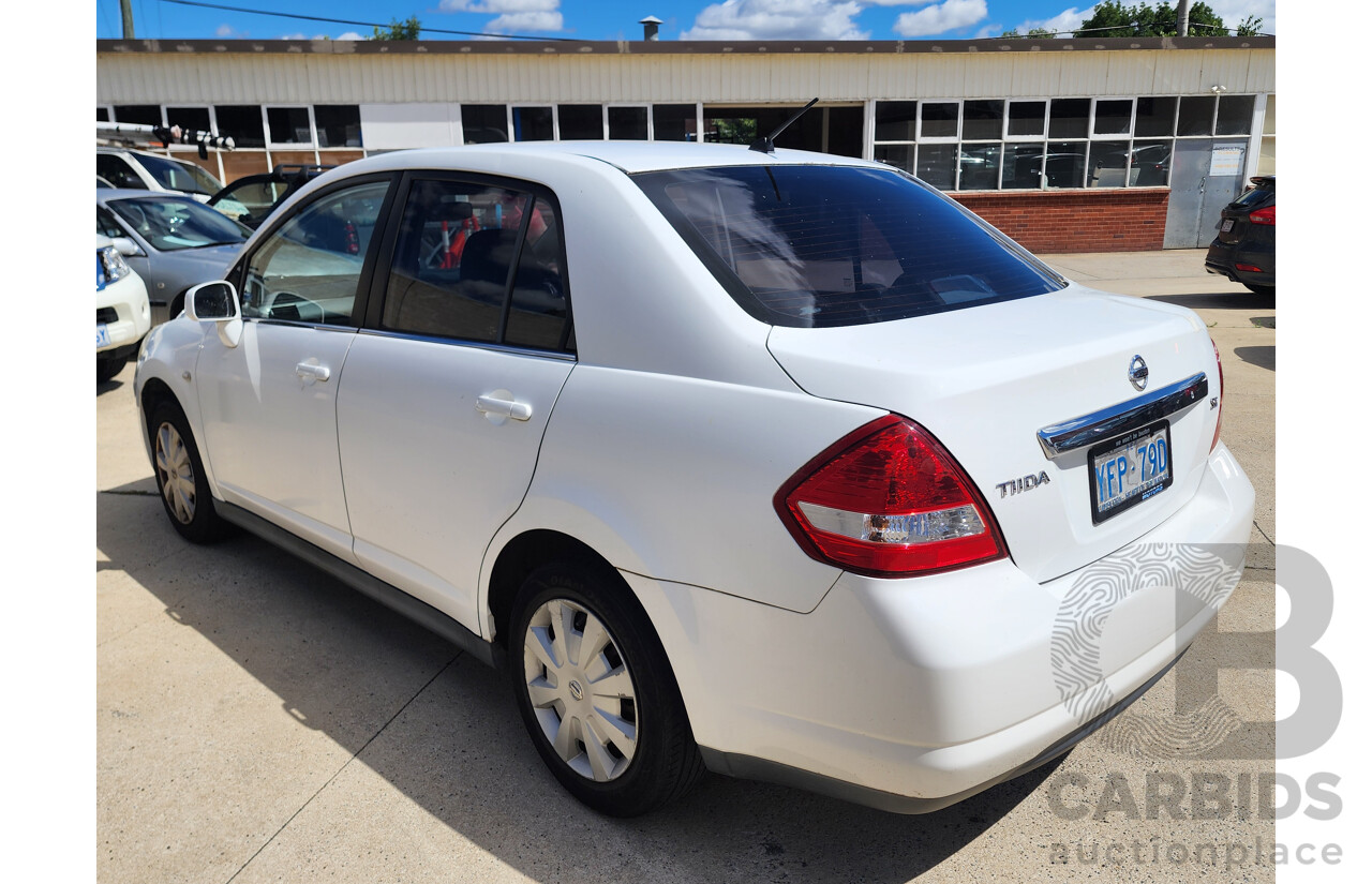 3/2008 Nissan Tiida ST C11 MY07 4d Sedan White 1.8L