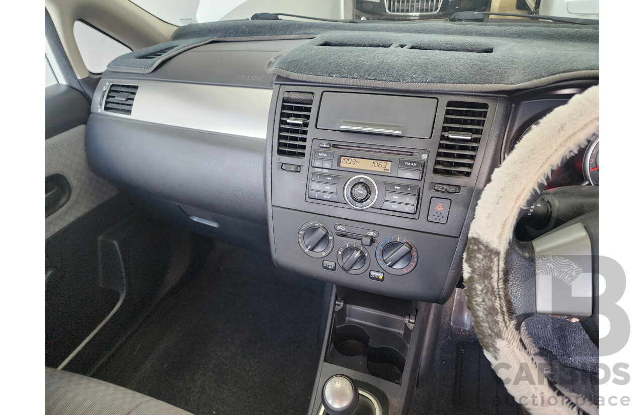 3/2008 Nissan Tiida ST C11 MY07 4d Sedan White 1.8L