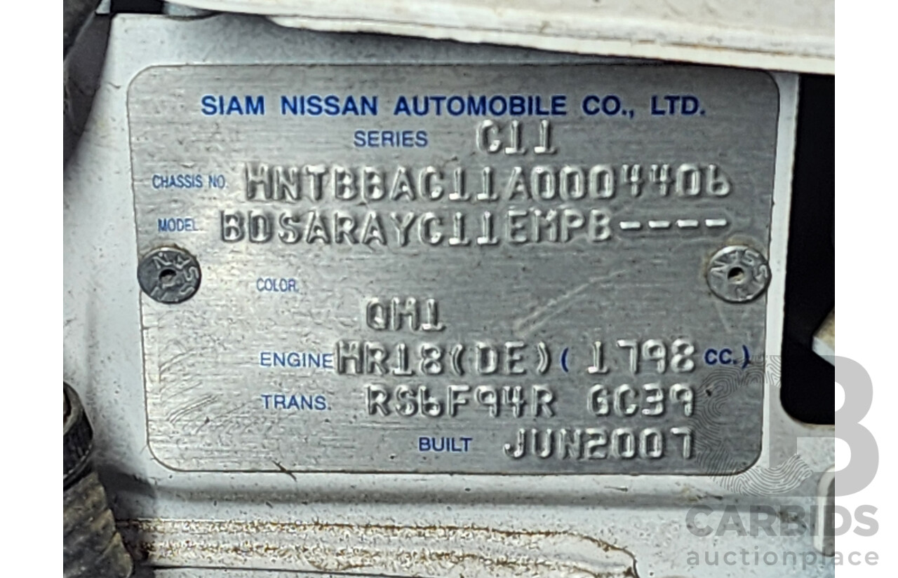 3/2008 Nissan Tiida ST C11 MY07 4d Sedan White 1.8L