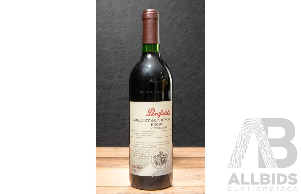 Penfolds Bin 707 Cabernet Sauvignon Vintage 1998