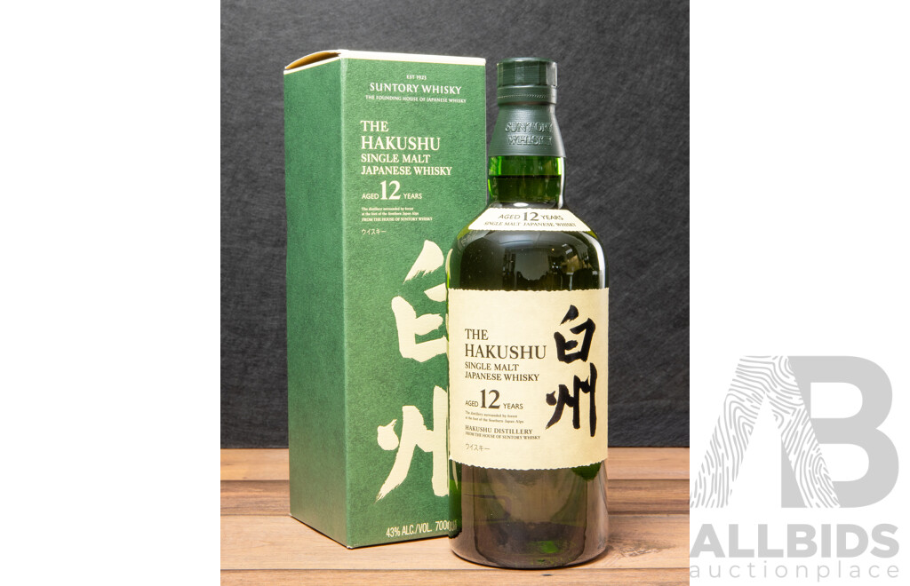 Suntory Whiskey 'The Hakushu' Single Malt Japanese Whisky