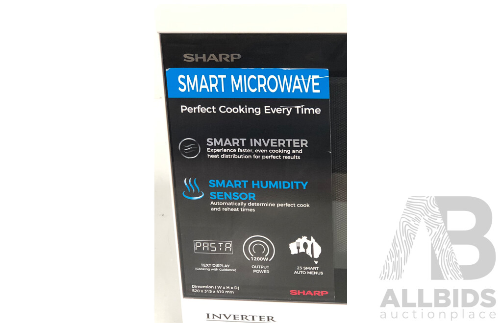 Sharp Inverter Sensor Smart 1200 Watt Microwave Oven